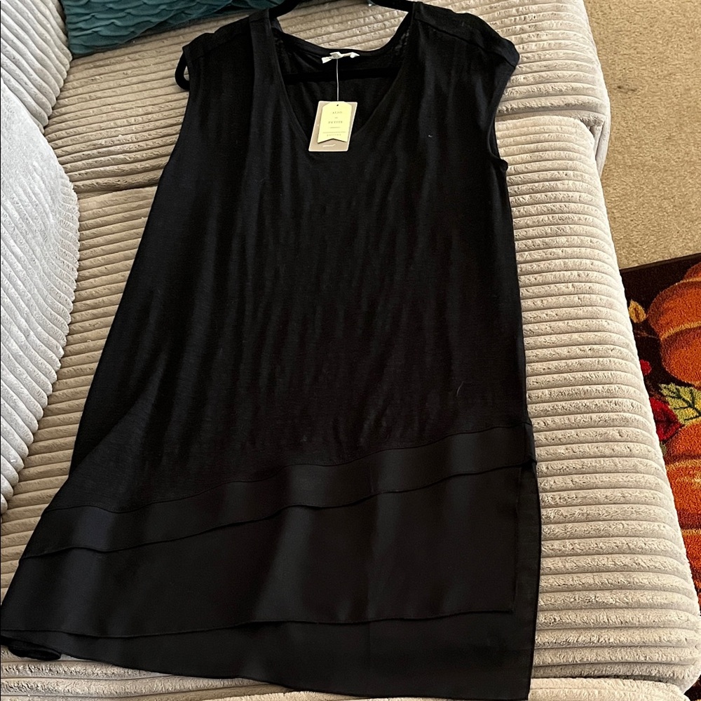 Deletta Anthropologie Black V-Neck Sleeveless Tunic/Dress